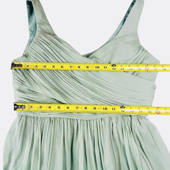 J. Crew Silk Chiffon Heidi Dress 14 Dusty Shale Green 93100 Formal Wedding Party - Picture 6 of 13